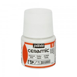 Краска Ceramic PEBEO для керамики и металла, цвет: 025-010 белый, 45 мл